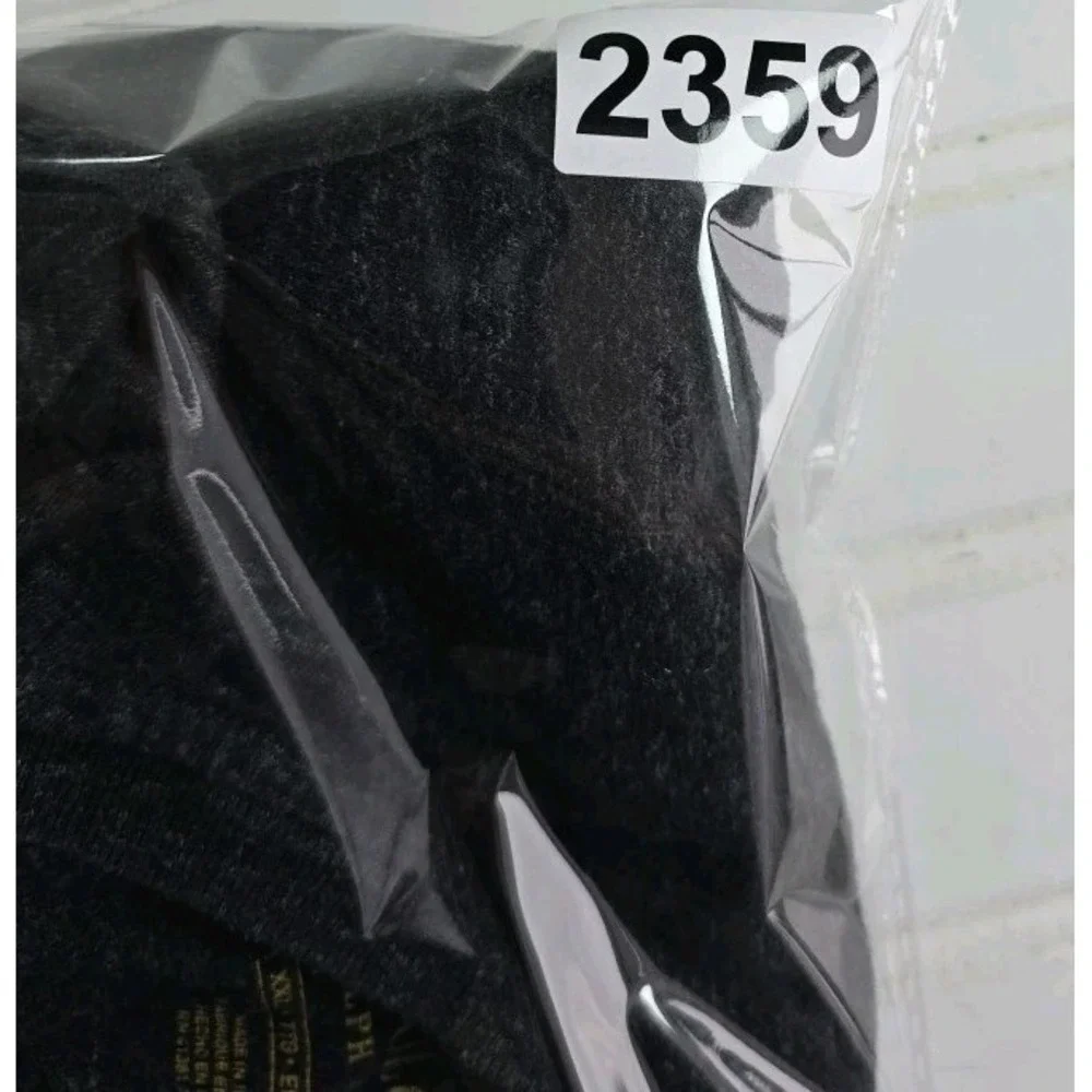 Polo Ralph Lauren Long Sleeve T Shirt Mens Size‎ 2XL Heathered BLACK WHITE Pony